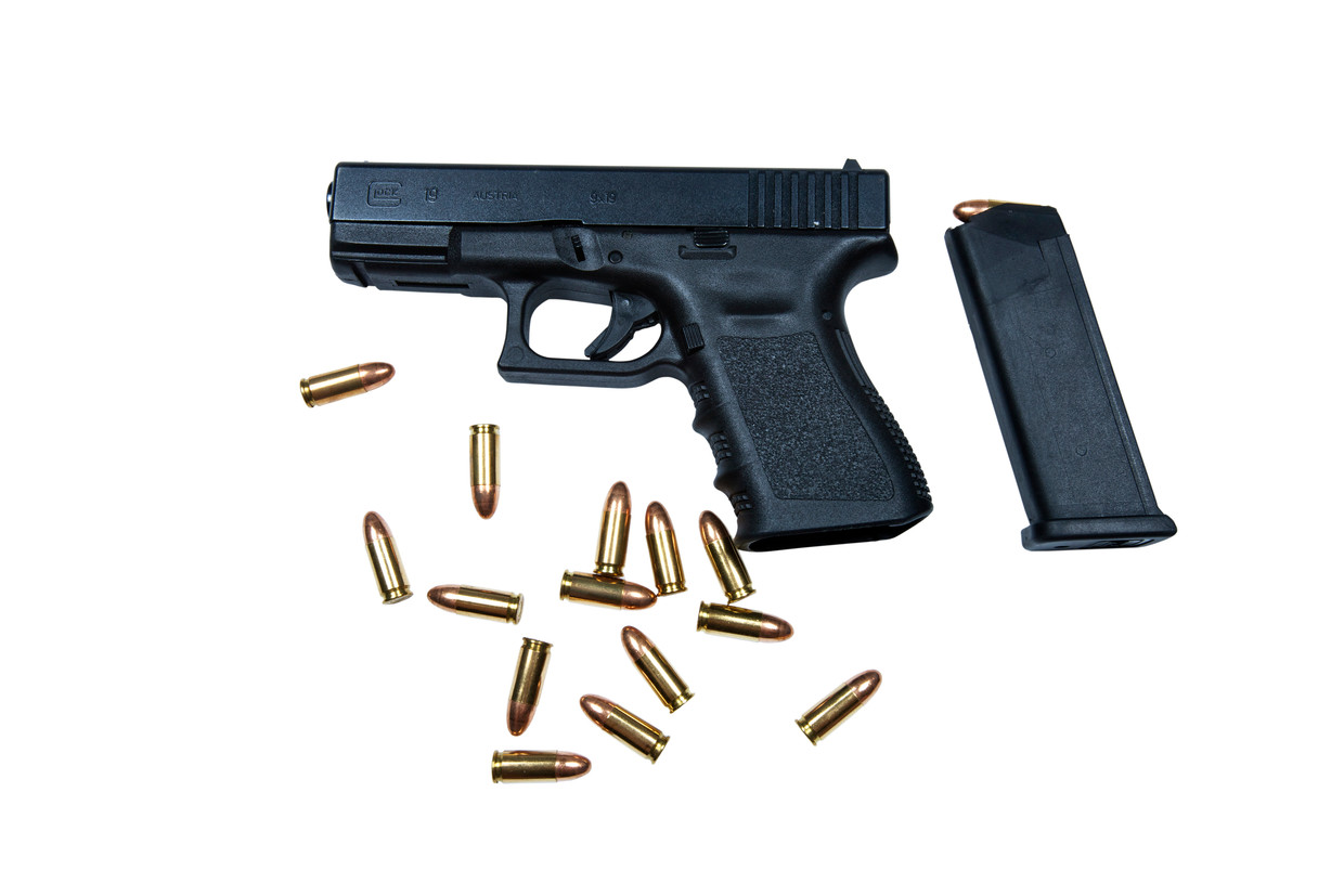 De Glock 19, een van de varianten van de beroemde pistool-lijn.  Beeld Getty Images/Stocktrek Images